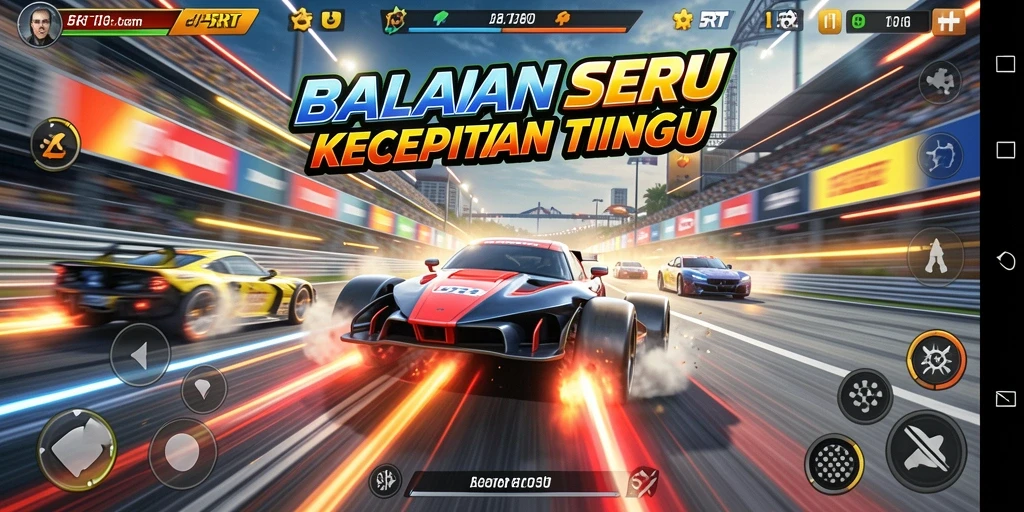 Gameplay Racing seru di 5RT, balapan penuh adrenalin.