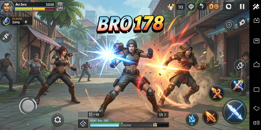 Screenshot utama BRO178 menampilkan pertempuran aksi yang mendebarkan.