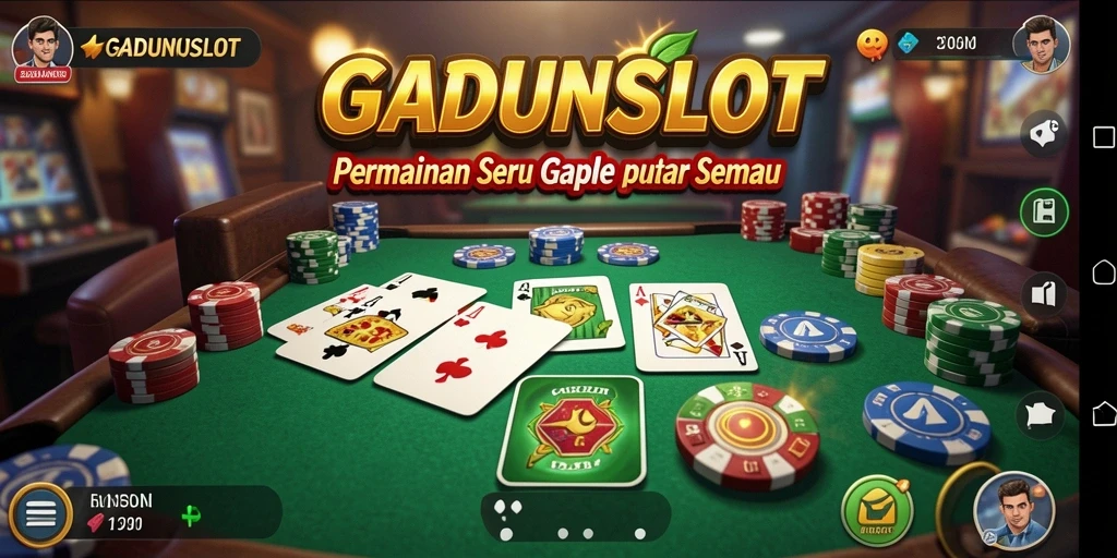 Tampilan gameplay Gaple di GADUNSLOT yang seru dan interaktif.