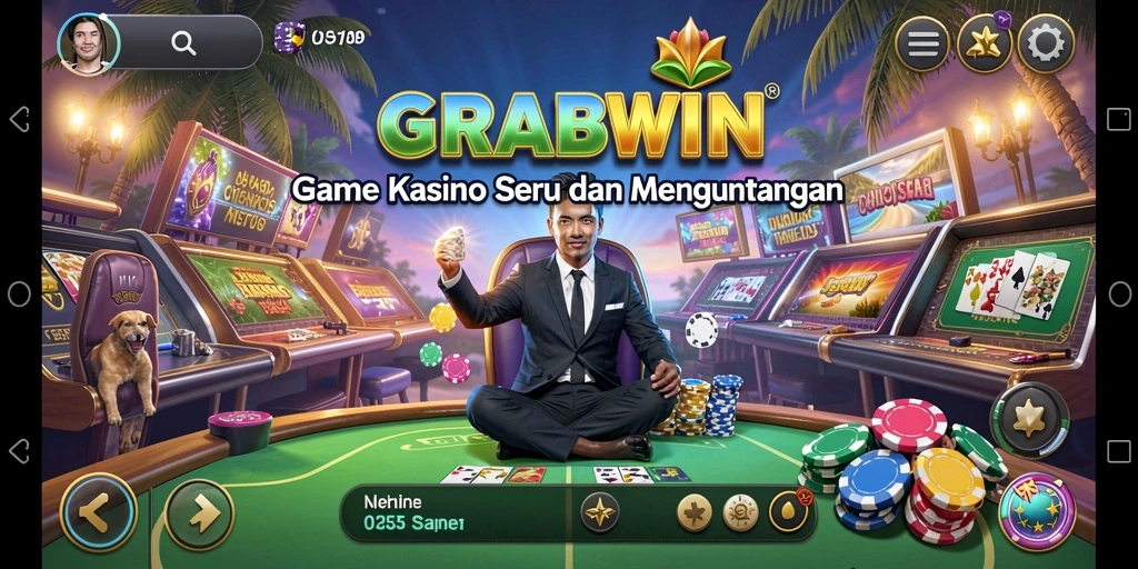 Tampilan Screenshot Gameplay Kasino GRABWIN yang menakjubkan dan menghibur.