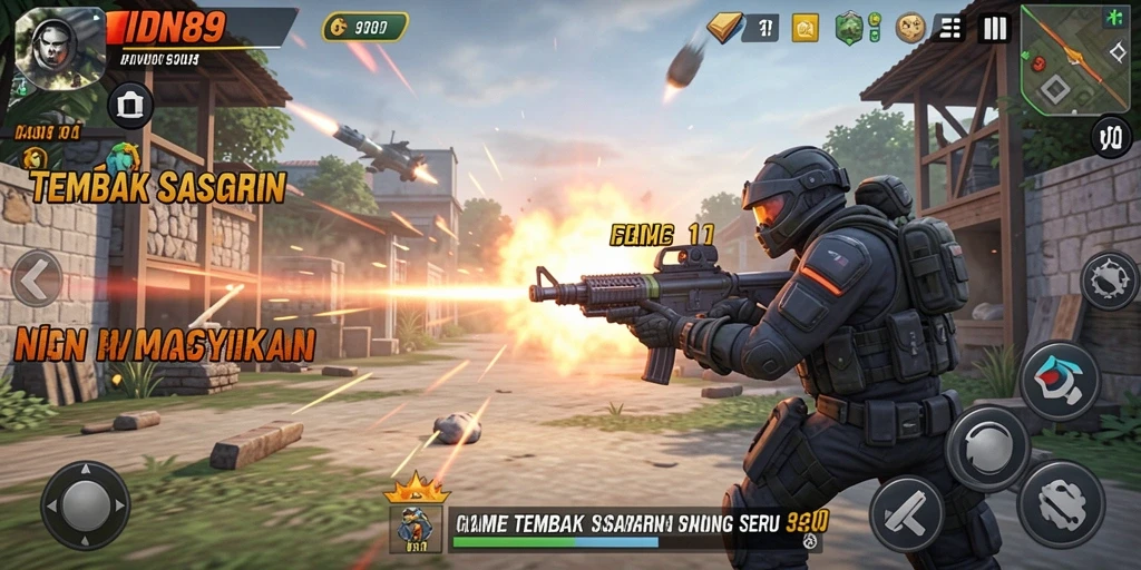 Tampilan gameplay menembak di IDN89 yang menarik dan penuh aksi.