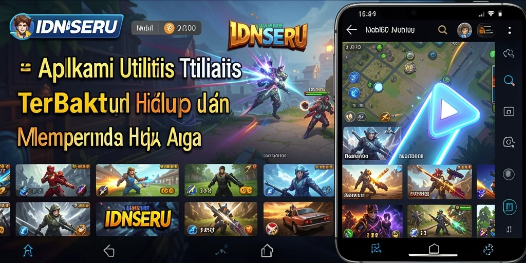 Screenshot utama IDNSERU menampilkan antarmuka aplikasi Utility yang bersih dan mudah dipahami.