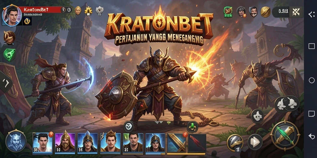 Tangkapan layar yang menunjukkan aksi menegangkan dalam KRATONBET.