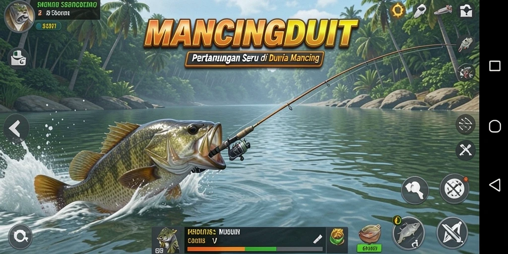 Tampilan aksi pertarungan seru dalam game MANCINGDUIT.