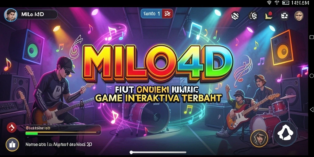 Tampilan gameplay MILO4D yang seru dengan berbagai tantangan musik.
