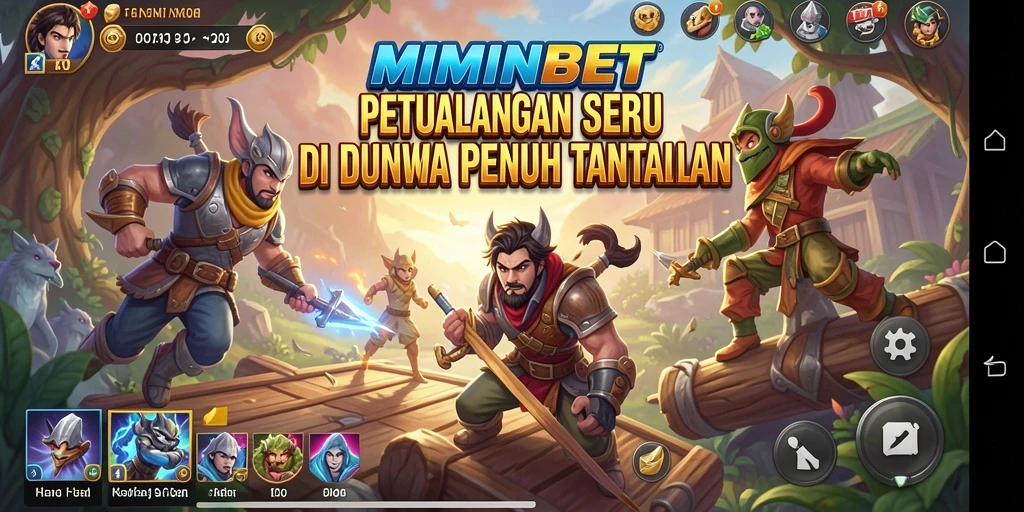 Tampilan gameplay seru MIMINBET dalam dunia petualangan penuh tantangan.