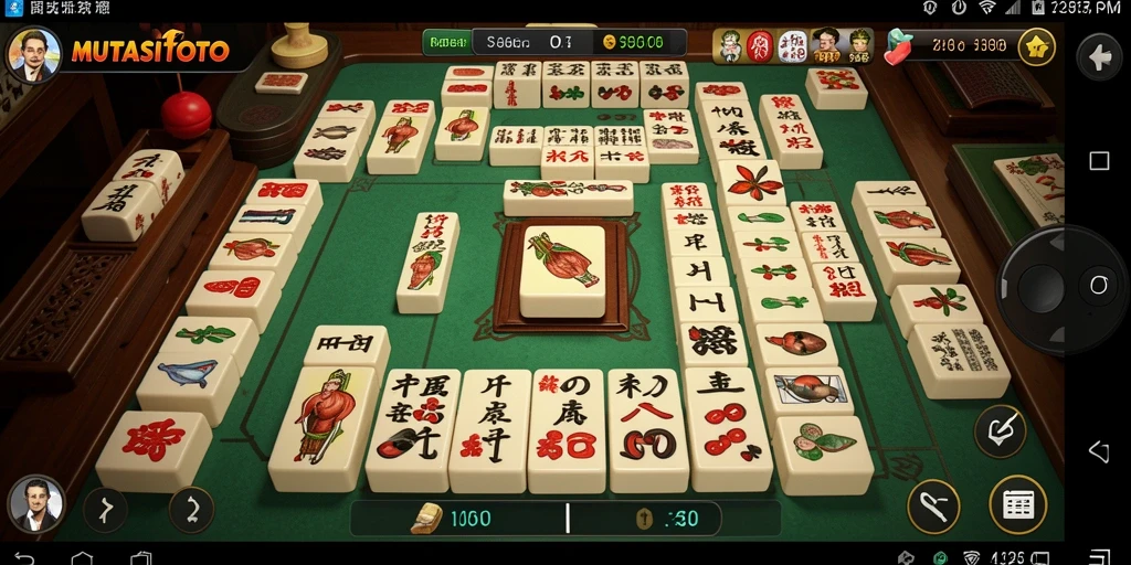 Tampilan gameplay Mahjong yang menarik di MUTASITOTO.