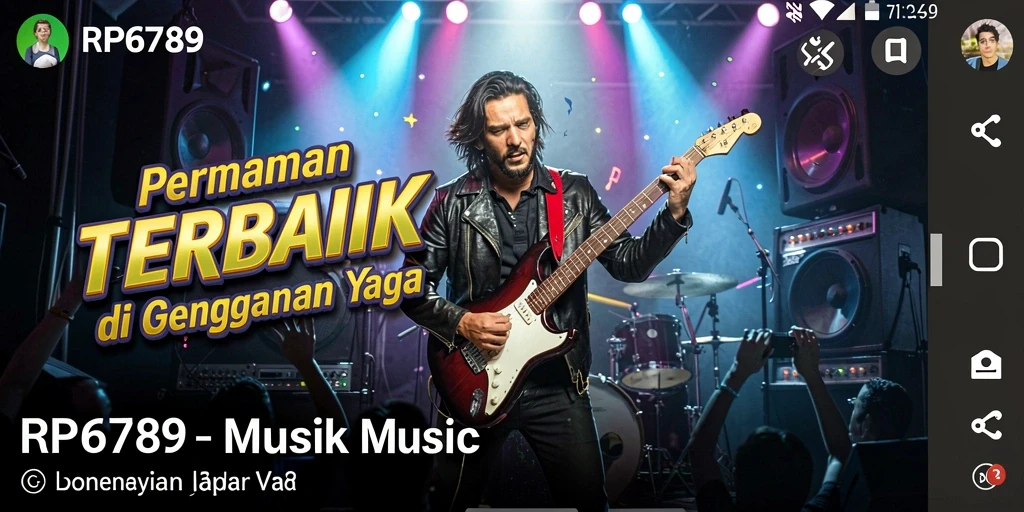 Screenshot gameplay RP6789 menampilkan aksi bermain musik yang seru.