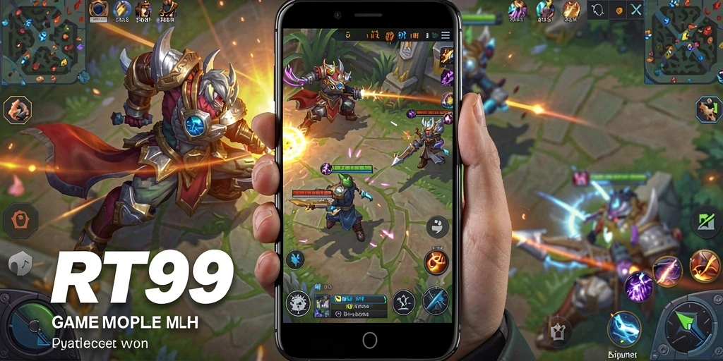 Tangkapan layar gameplay RT99 yang menunjukkan pertarungan tim yang intens.