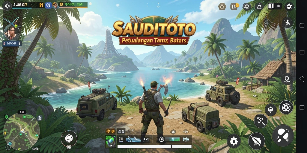 Screenshot dari gameplay SAUDITOTO menampilkan petualangan epik di dunia terbuka.