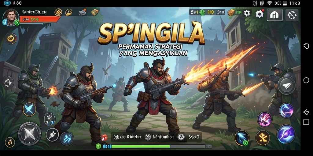Tampilan gameplay SPINGILA yang seru dan strategi mendalam.