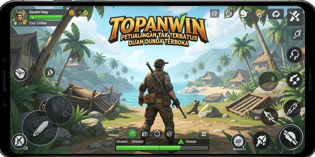 Screenshot menunjukkan aksi seru di dunia terbuka TOPANWIN.