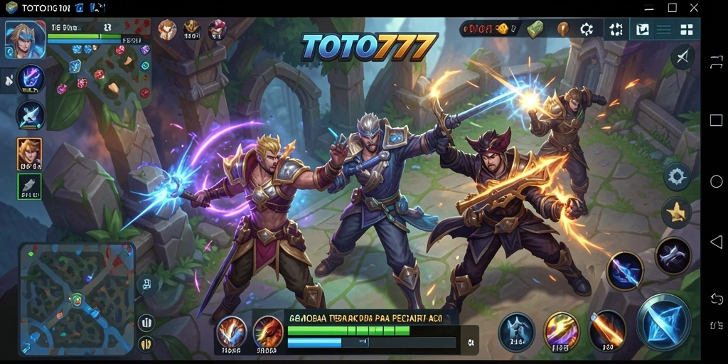 TOTO777 menampilkan pertempuran intens dalam game MOBA.