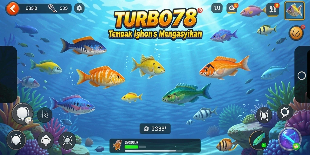 Tampilan screenshot permainan Tembak Ikan yang seru dan menyenangkan.