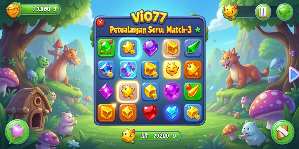 Tampilan permainan VIO77 yang menyenangkan dan penuh warna.